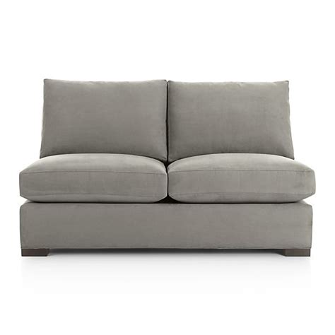 Axis II Armless Full Sleeper Sofa - Nickel | Crate and Barrel