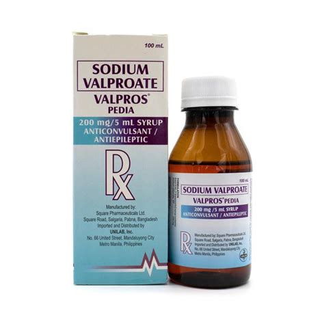 Buy Rx: Valpros Pedia 200 mg / 5 mg Syrup Online | Southstar Drug