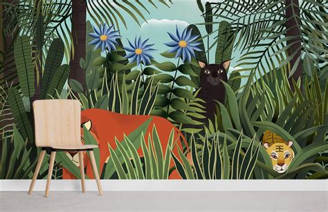 Jungle Animals Wallpaper Mural Living Room | Ever Wallpaper UK