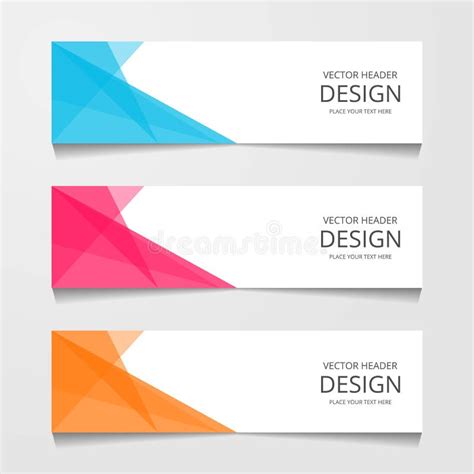 Vector Banner Geometric Header Modern Stock Vector - Illustration of bright, internet: 56292814