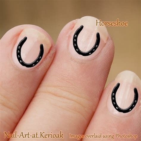 Horse Shoe Nail Art Stickers horseshoe stickers fingernail