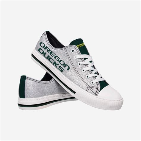 Oregon Ducks Womens Glitter Low Top Canvas Shoe FOCO