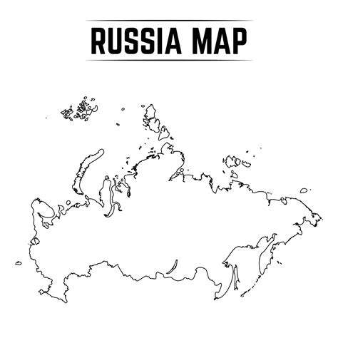 Outline Simple Map of Russia 3087797 Vector Art at Vecteezy