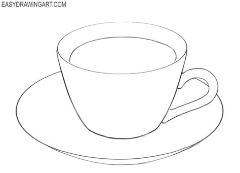 How to Draw a Cup of Coffee - Easy Drawing Art