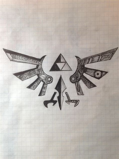 I drew a Hylian Crest : r/zelda