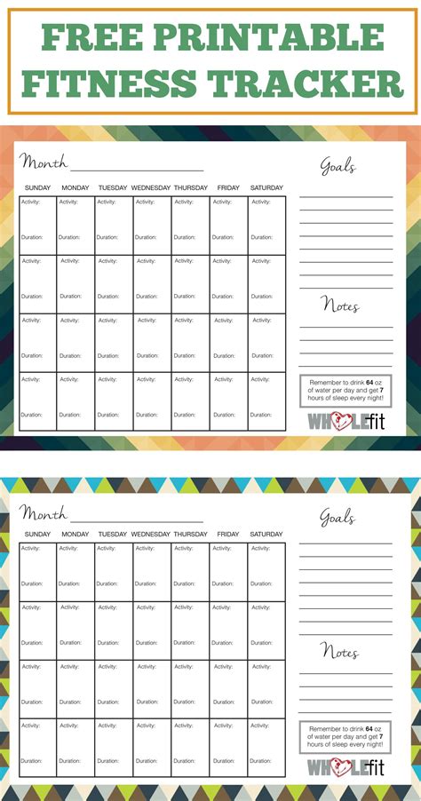 Free Printable Fitness Tracker - Free Printable