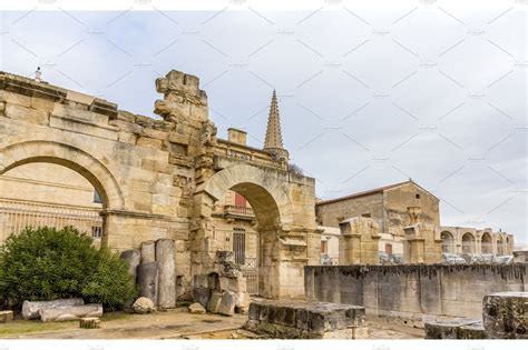 Ruins of roman theatre in arles unesco heritage site in france stock ...