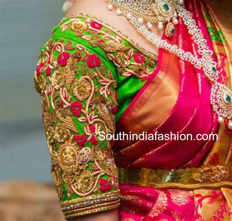 Latest Maggam Work Blouse Designs for Pattu Sarees – South India Fashion