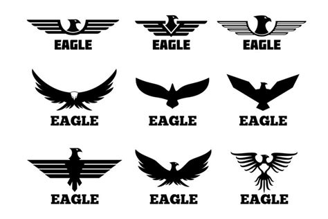 Eagles vector logo set