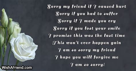 I Am Sorry Messages For Friends