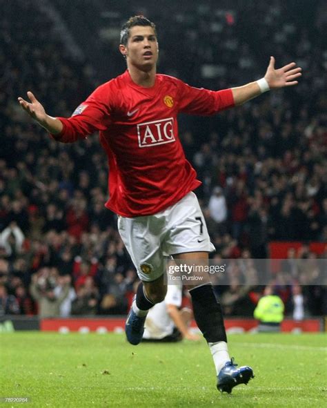 Cristiano Ronaldo of Manchester Unted celebrates scoring their first ...