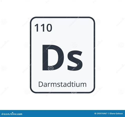 Darmstadtium Chemical Symbol. Stock Illustration - Illustration of ...