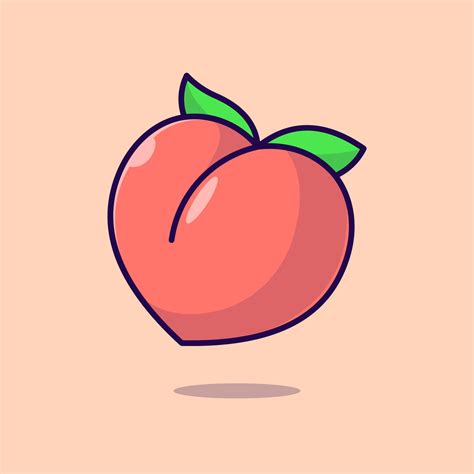 Peach Fruit Cartoon