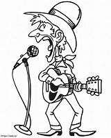 Country Singer coloring page sketch template