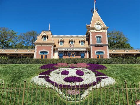 Minnie Mouse Flower Bed Debuts in Front of Main Street Train Station at Disneyland for Women's ...