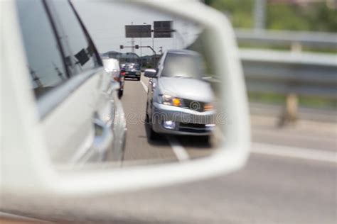 Reflection of the Road in the Mirror Stock Image - Image of nature, blurry: 123014151