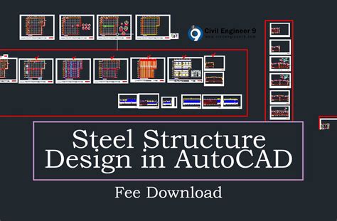 Steel Structure Design AutoCAD Drawings Free Download