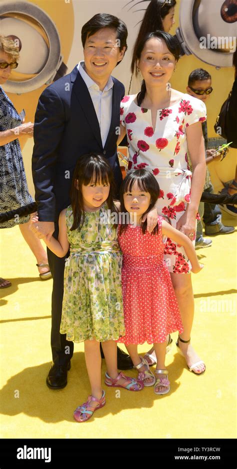 Cast member Ken Jeong and family attend the premiere of the animated ...