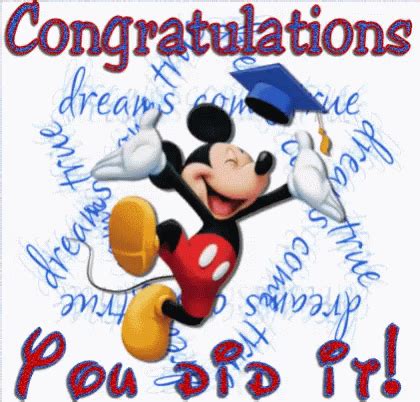 Congratulations Graduate Mickey Mouse GIF - Congratulations Graduate Mickey Mouse You Did It ...