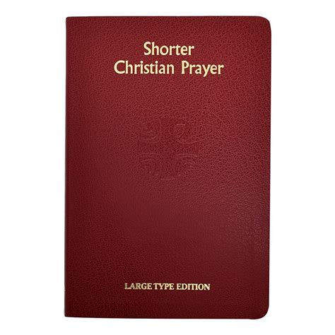 Shorter Christian Prayer Book - Large Type - Books & Media