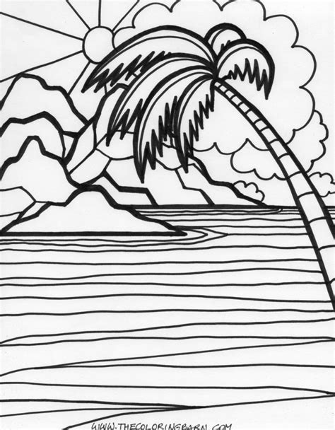 Island Coloring Pages - The Coloring Barn