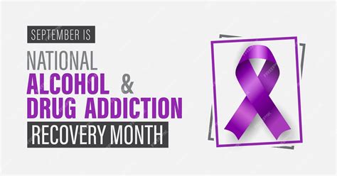 Premium Vector | September is National Alcohol Drug Addiction Recovery Month banner