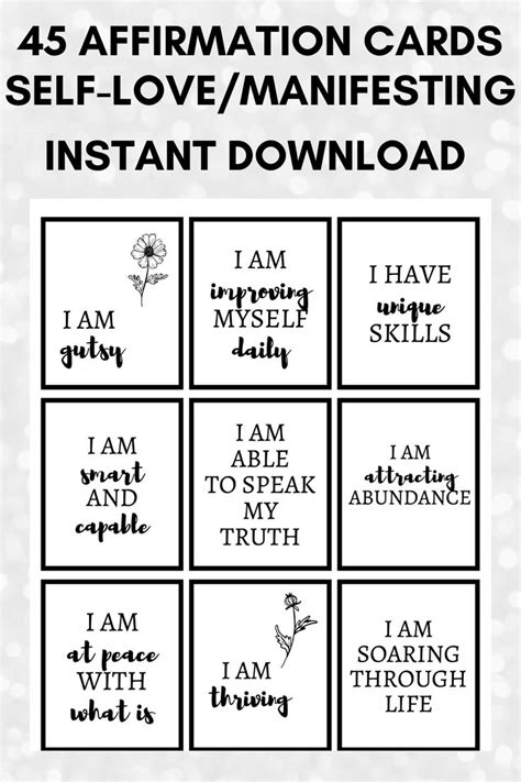 Positive Affirmations Printable