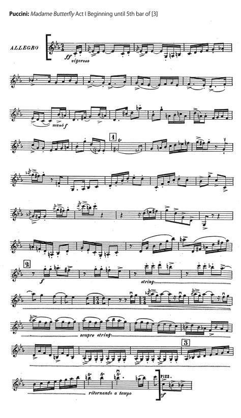 Violin: Puccini: Madame Butterfly (Beginning until 5m after [3 ...