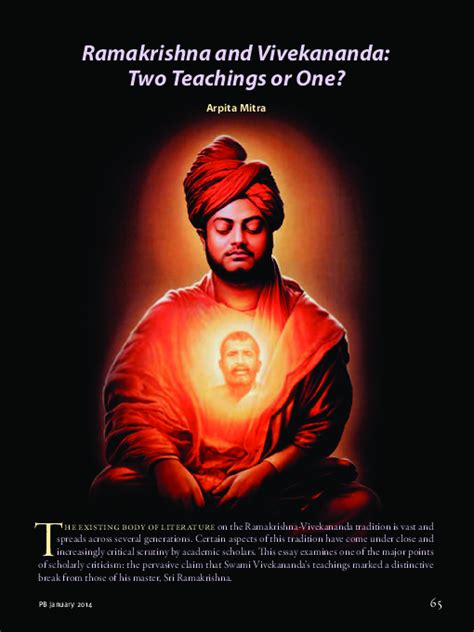 (PDF) Ramakrishna and Vivekananda: Two Teachings or One? | Arpita Mitra - Academia.edu