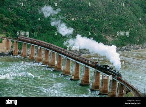 Train Crossing Bridge, Kaaimans River, Western Cape, South Africa Stock ...