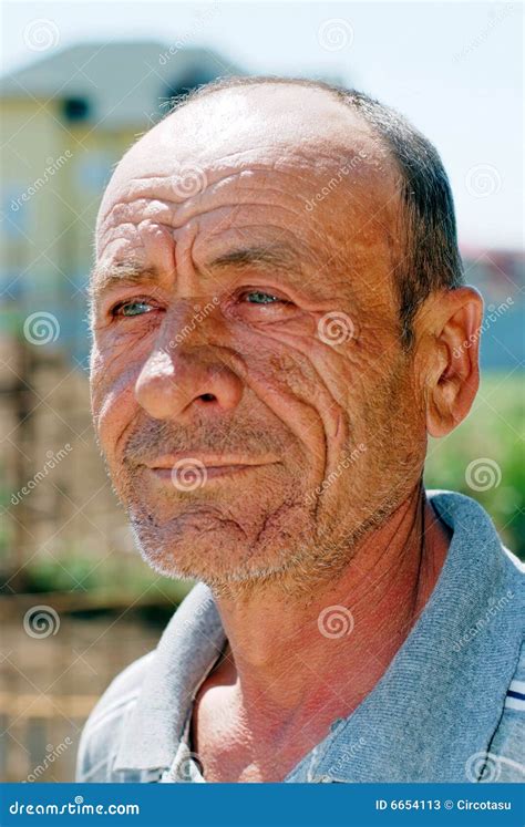 Old wrinkled man stock image. Image of serious, smiling - 6654113