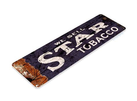 Star Tobacco Sign B646 - TinWorld Tobacco Signs, tinsign.com