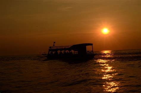 Visiting floating villages in Tonle Sap lake in Cambodia