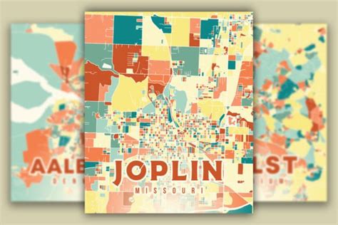 Joplin Missouri Colorful Map Graphic by Poster Boutique · Creative Fabrica