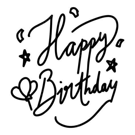 Happy Birthday Lettering, Birthday Drawing, Lettering Drawing, Birthday Sketch PNG and Vector ...