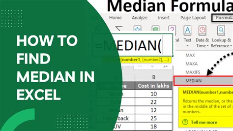 How to Find Median in Excel