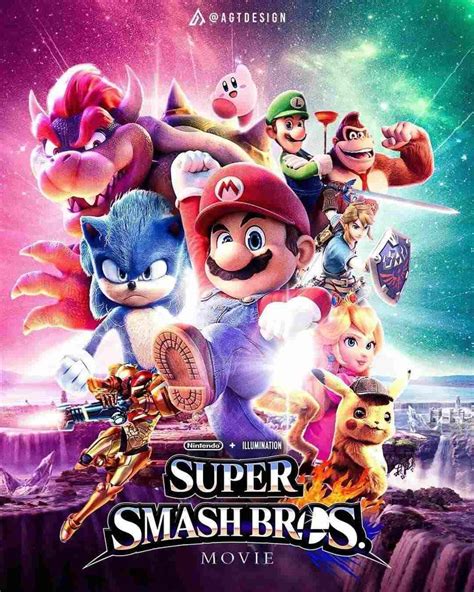 Super Mario Smash Bros Movie Nintendo Poster Canvas - Zerelam