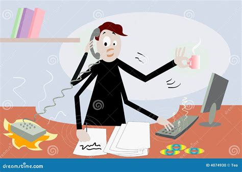 Busy Office Cartoon Vector | CartoonDealer.com #19512243