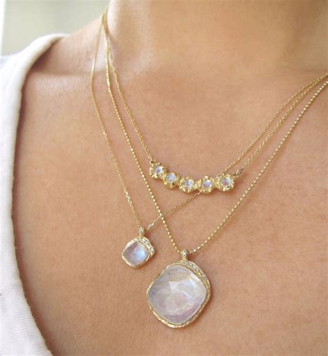 Mini Cove Moonstone Necklace – Misa Jewelry