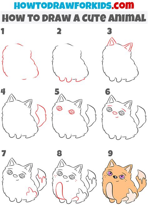 How to Draw a Cute Animal - Easy Drawing Tutorial For Kids