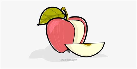 Sliced Apple Royalty Free Vector Clip Art Illustration - Sliced Apple ...