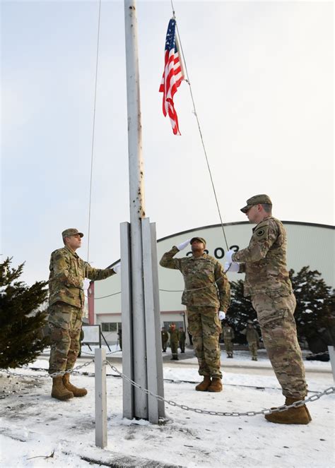 DVIDS - Images - U.S. Army soldiers participate in a flag raising ceremony [Image 2 of 3]