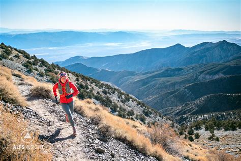 Trail running Death Valley's Telescope Peak in winter