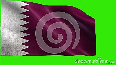 Qatar Flag Waving in the Wind. National Flag State of Qatar Stock Footage - Video of ...