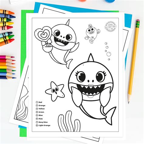 Free Baby Shark Color By Number Printables! in 2022 | Baby shark, Paw ...