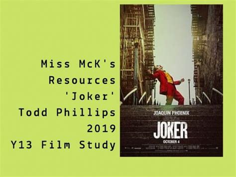 'Joker' Film Study | Teaching Resources