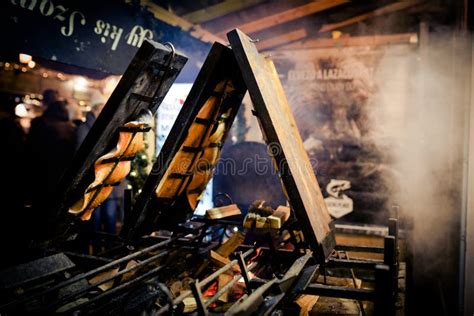 Traditional Hungarian Food at the Budapest Christmas Market, Dec Stock ...