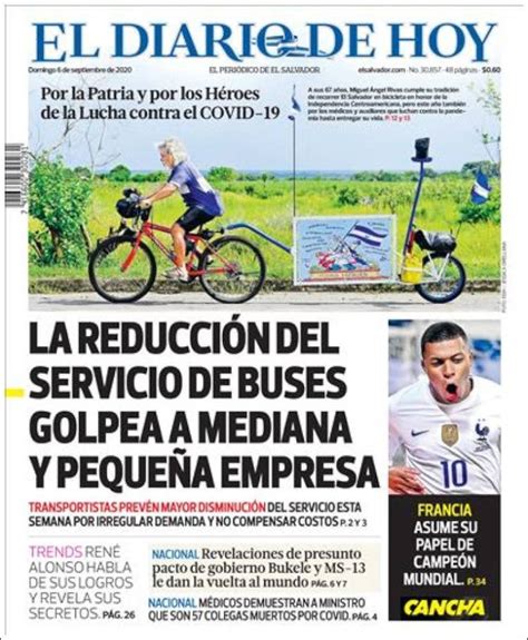 Periódico El Diario de Hoy (El Salvador). Periódicos de El Salvador. Toda la prensa de hoy ...