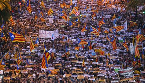 750,000 march in Barcelona to demand release of jailed Catalonia ...