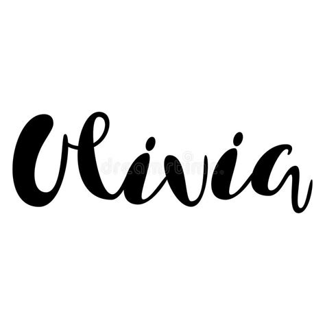 Female Name - Olivia. Lettering Design. Handwritten Typography. Stock ...